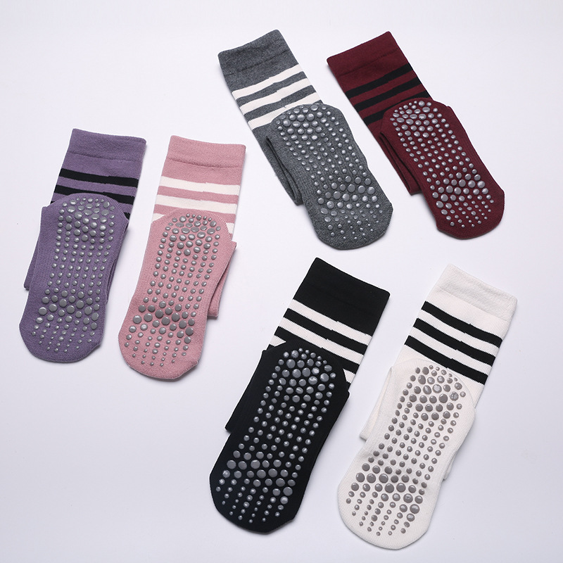 Grip Sock Yoga - Autumn Winter Women Yoga Socks Striped