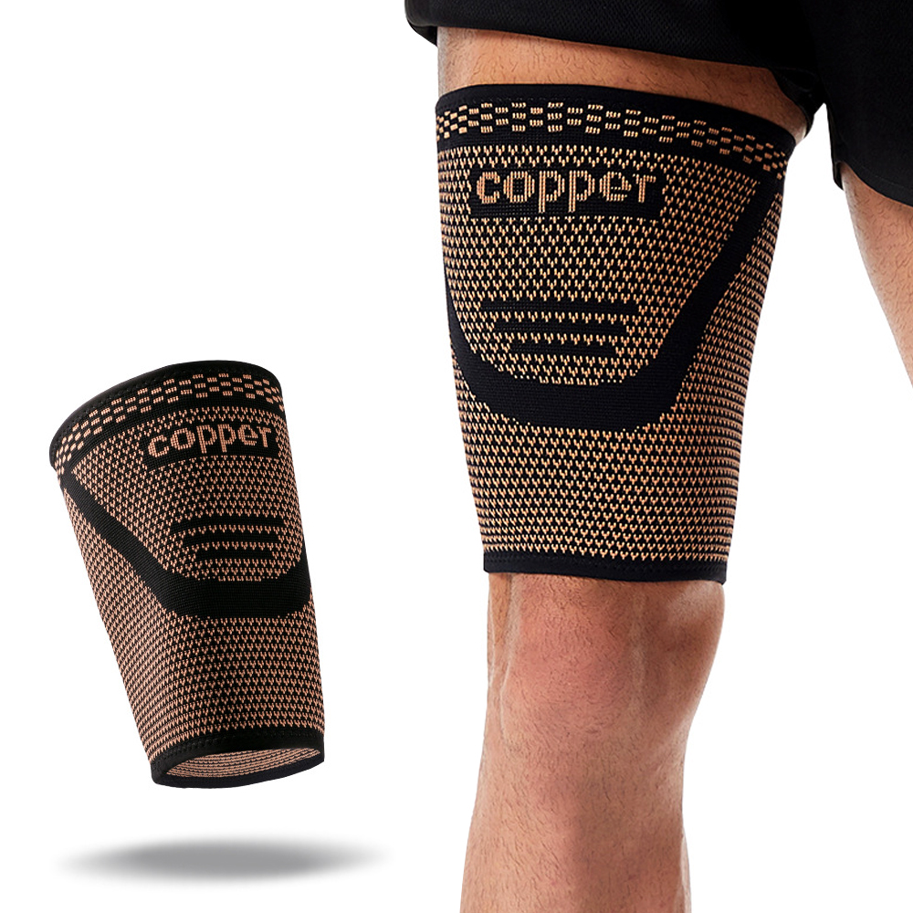 Compression Sleeve Calf - 1pc Copper Thigh Compression Sleeve, Hamstring