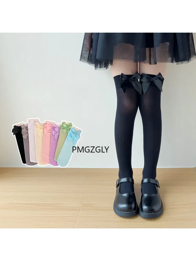 Girls Stockings * Pink Bow Kne - Thigh High Sock Stay Up reseña y precio