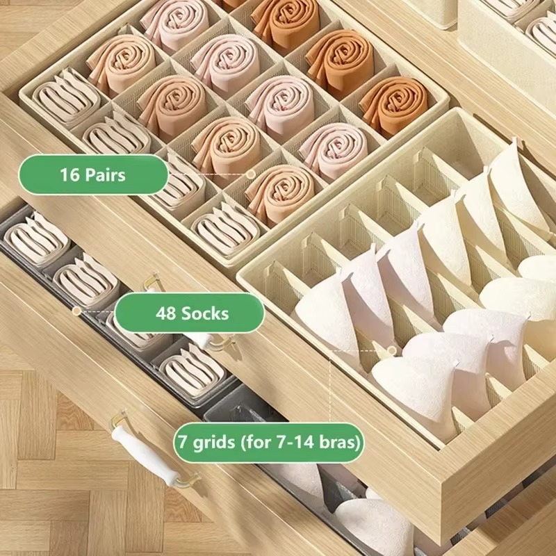1-2Pcs Non-woven Fabric Underw - Sock Organizer Tray reseña y precio