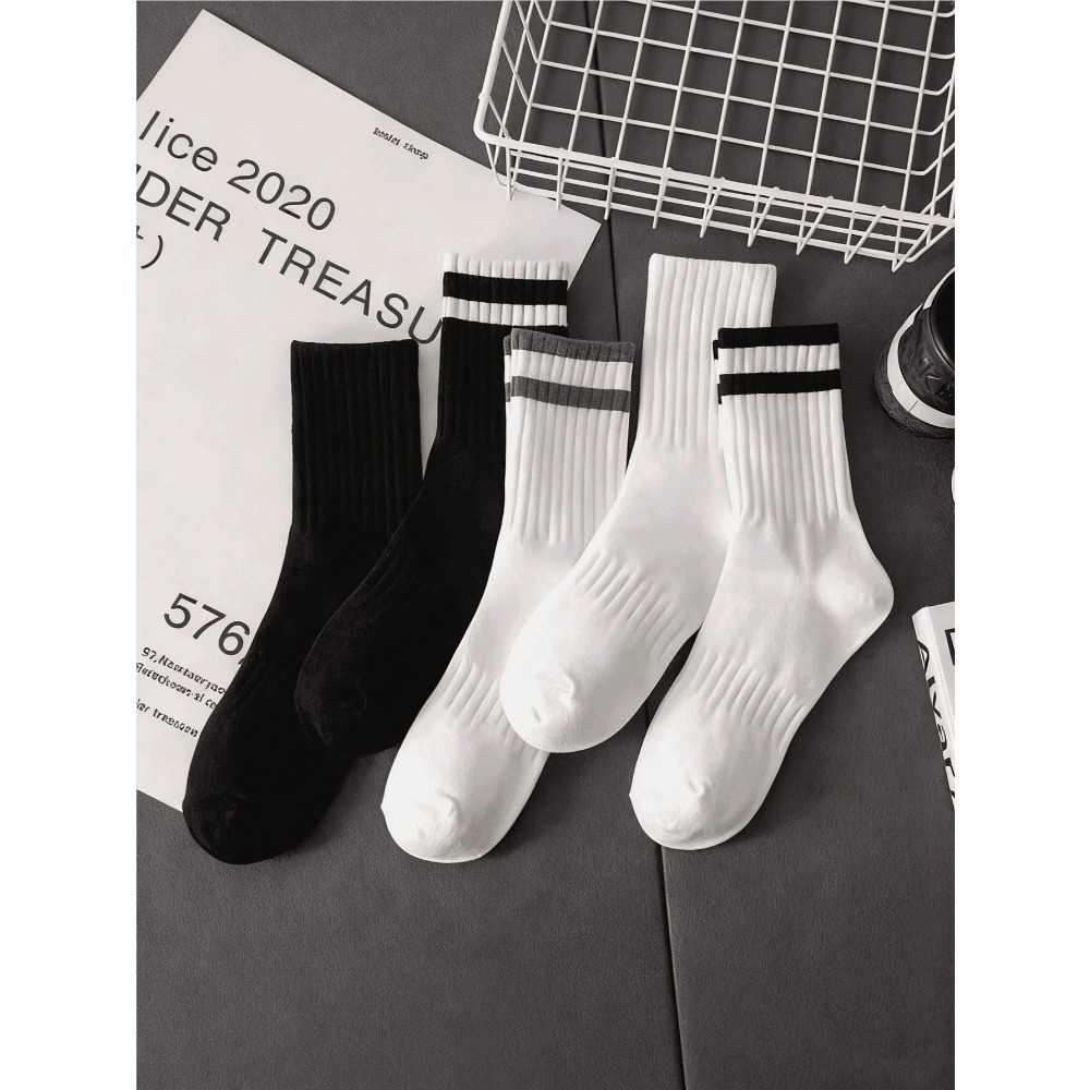 5-Pack Men's Striped Crew Sock - Cotton Crew Sock Pack reseña y precio