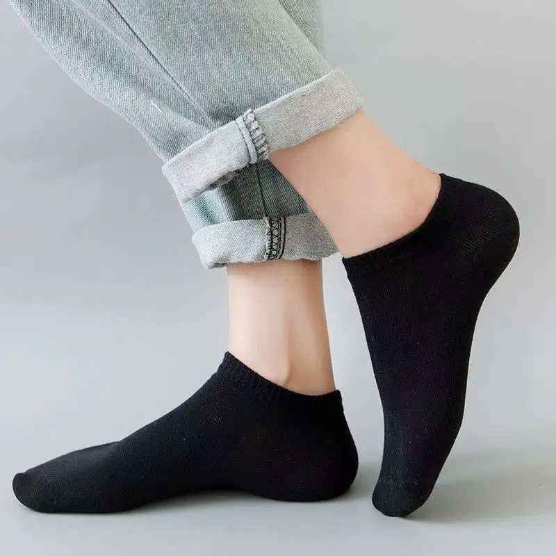 5 Pairs Unisex Casual Plain Co - No Show Sock Women reseña y precio