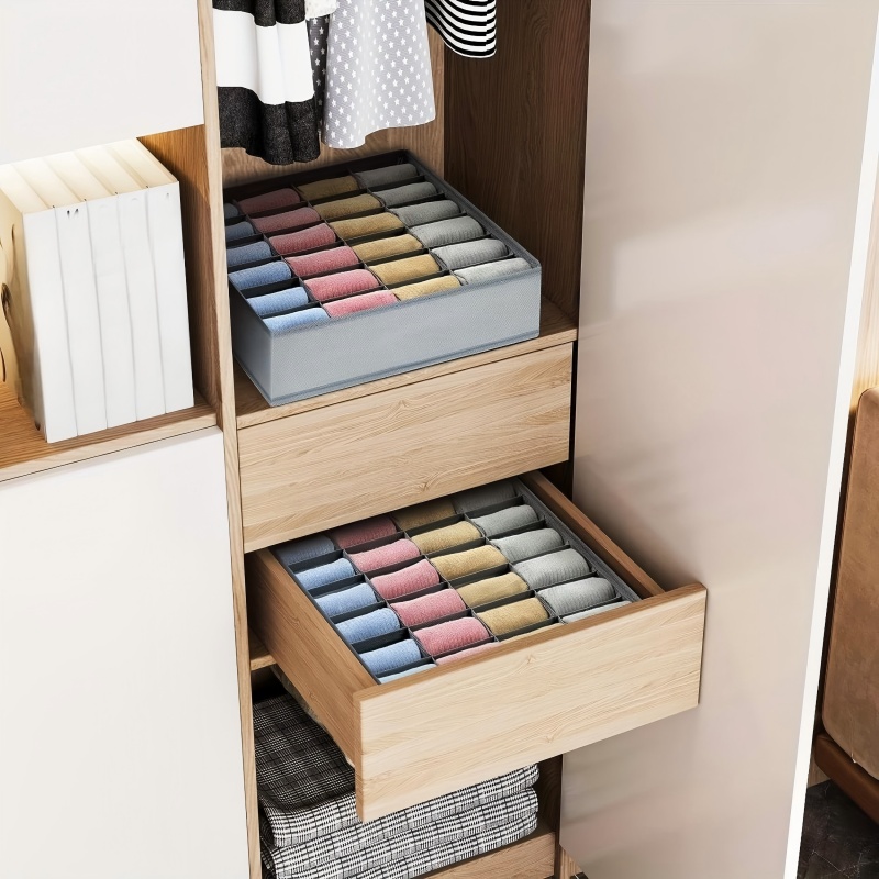 24 Grid Foldable Storage Organ - Sock Organizer Tray reseña y precio