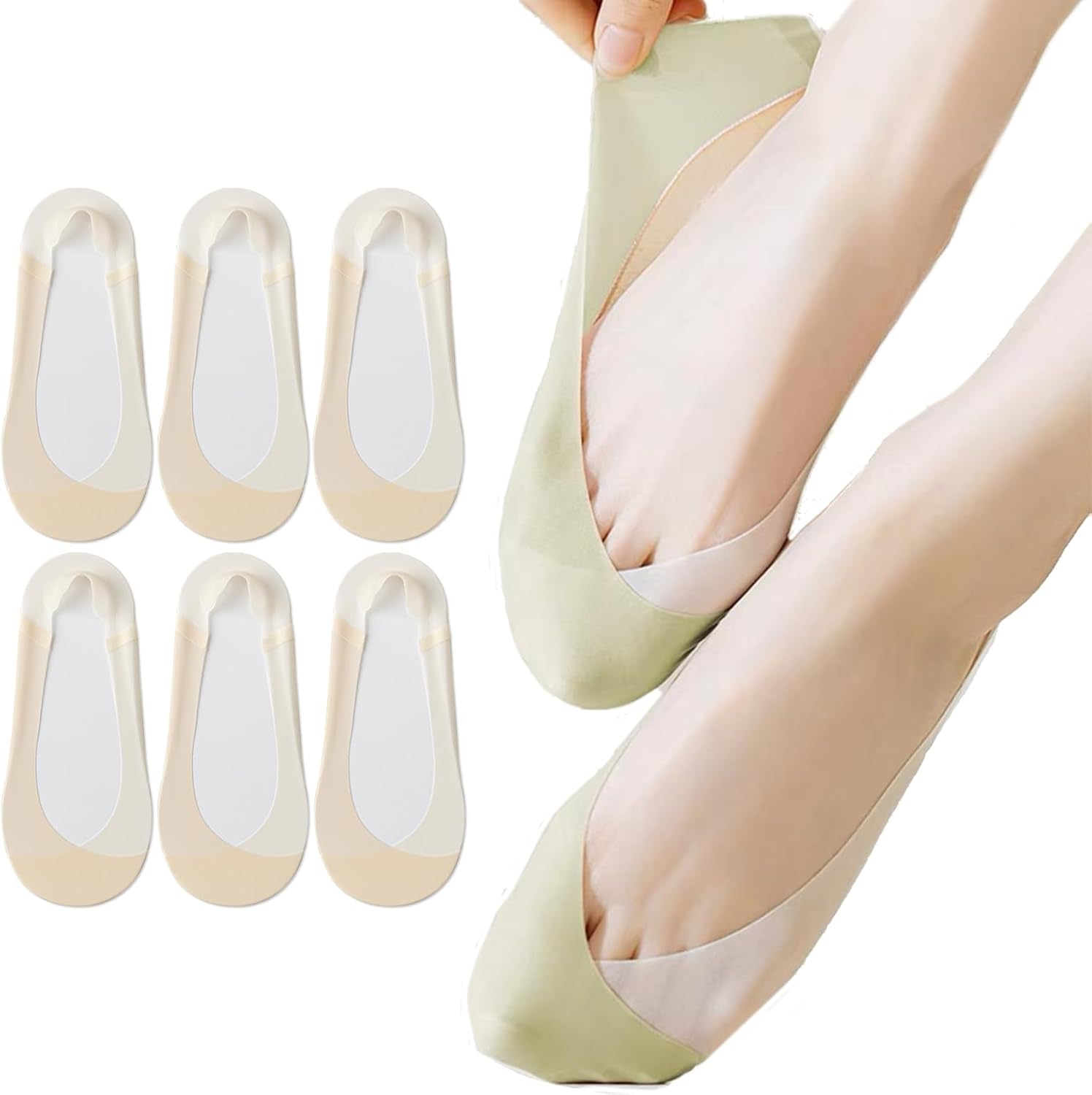Caudblor 6 Pack Thin No Show S - Invisibility Sock Loafer reseña y precio