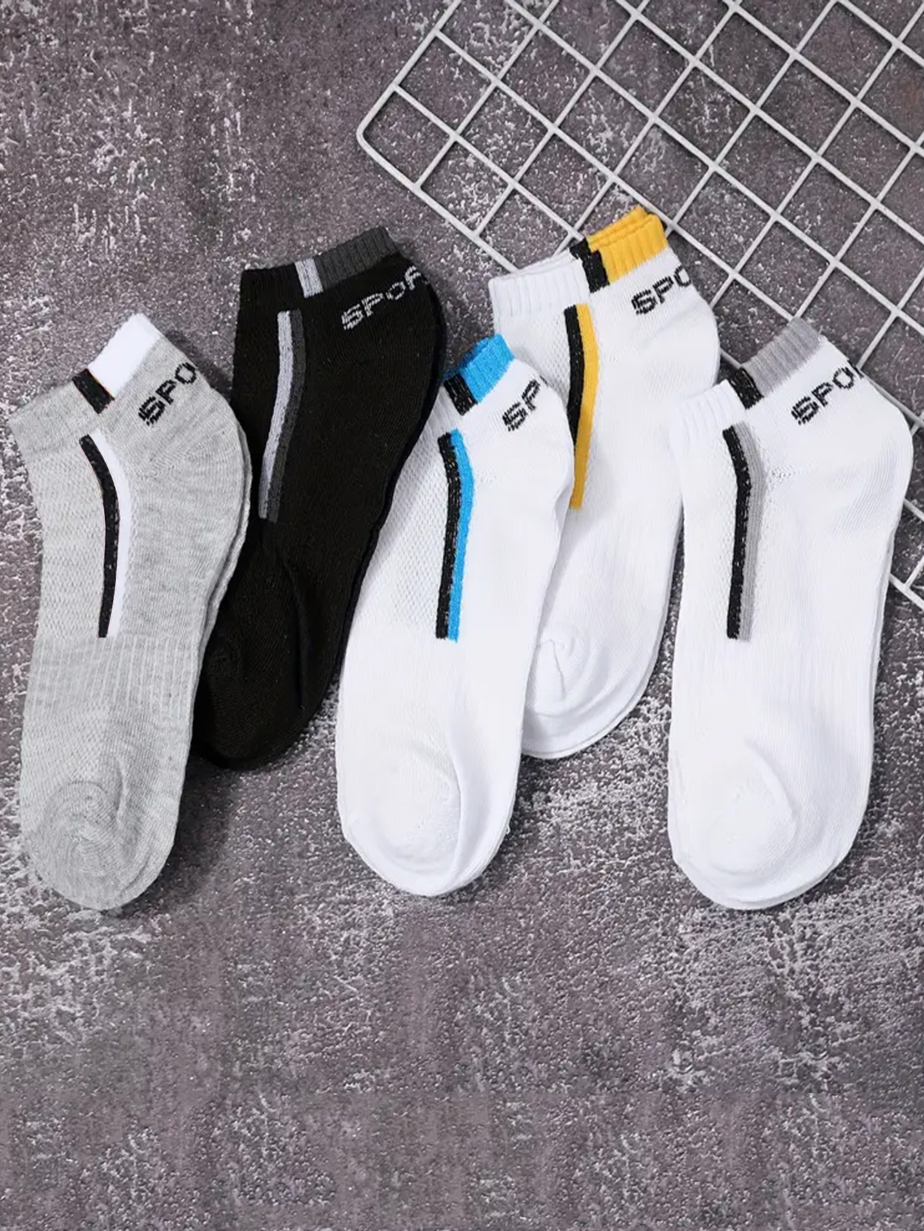 30Pairs Men's Color-block Mesh - Ankle Sock Low Cut reseña y precio