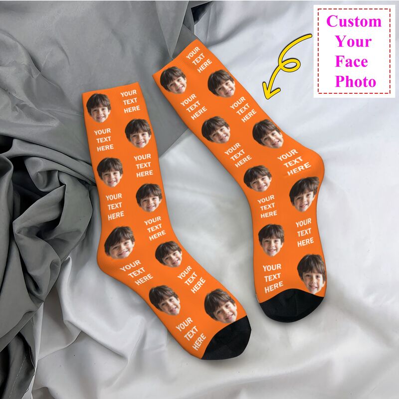 Personalized Photo Text Custom - Dress Sock Men reseña y precio
