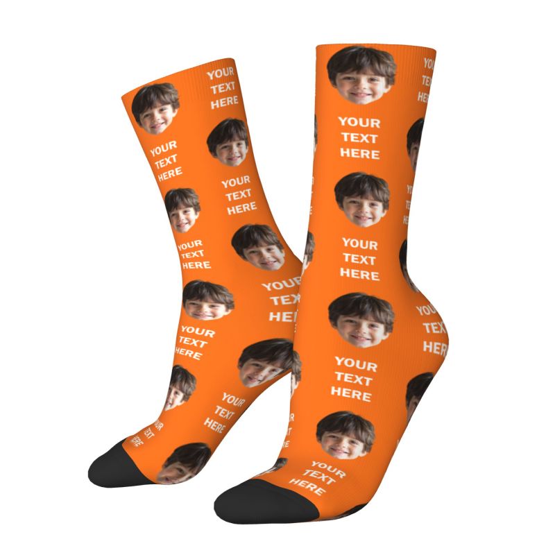 Personalized Photo Text Custom - Dress Sock Men reseña y precio