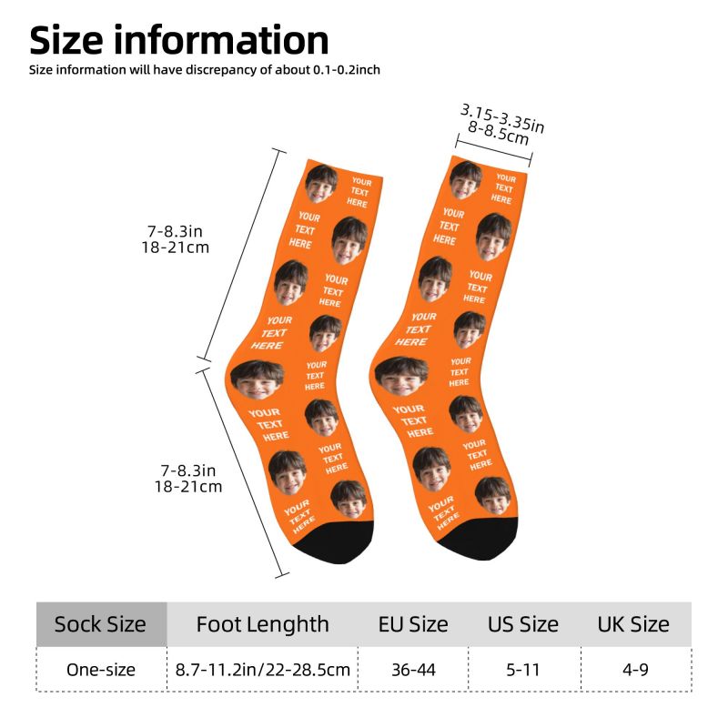 Personalized Photo Text Custom - Dress Sock Men reseña y precio