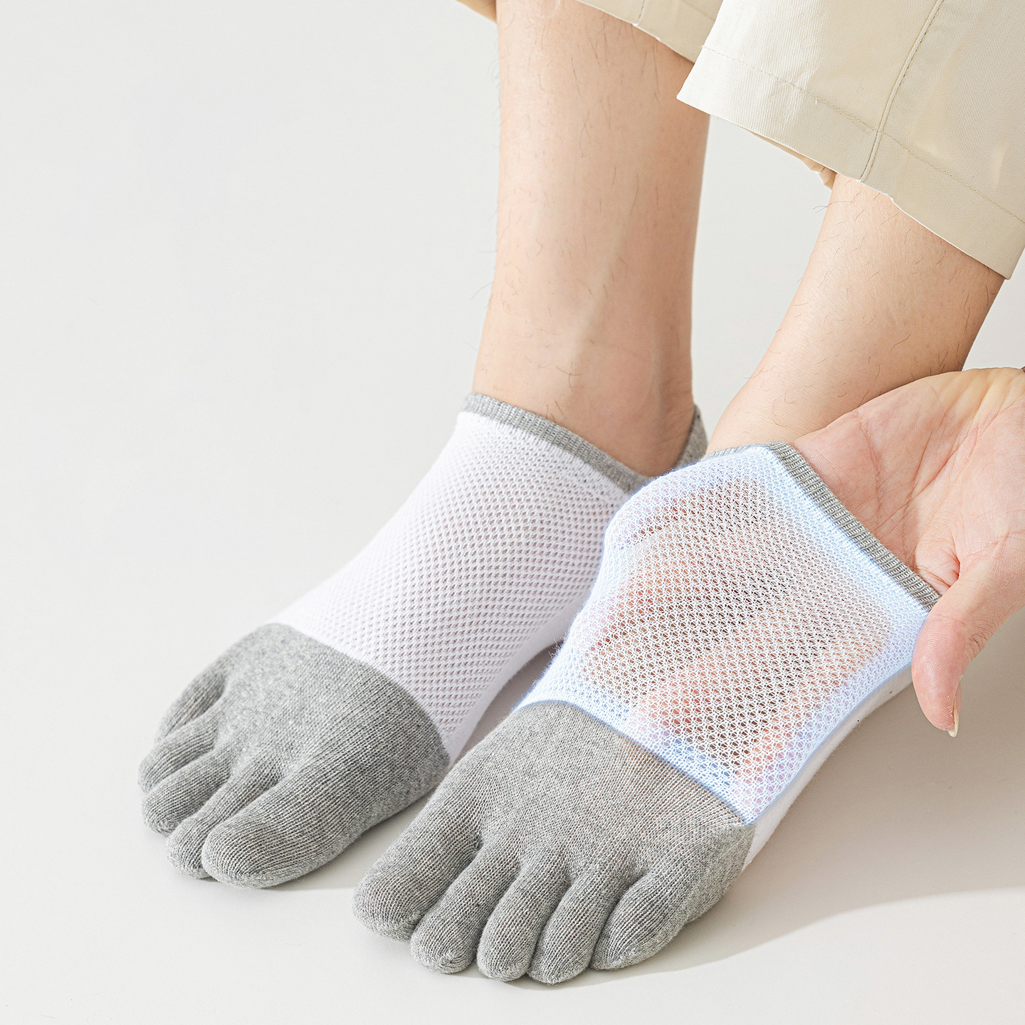 5 Pairs Men's No Show Toe Sock - Toe Sock Split reseña y precio