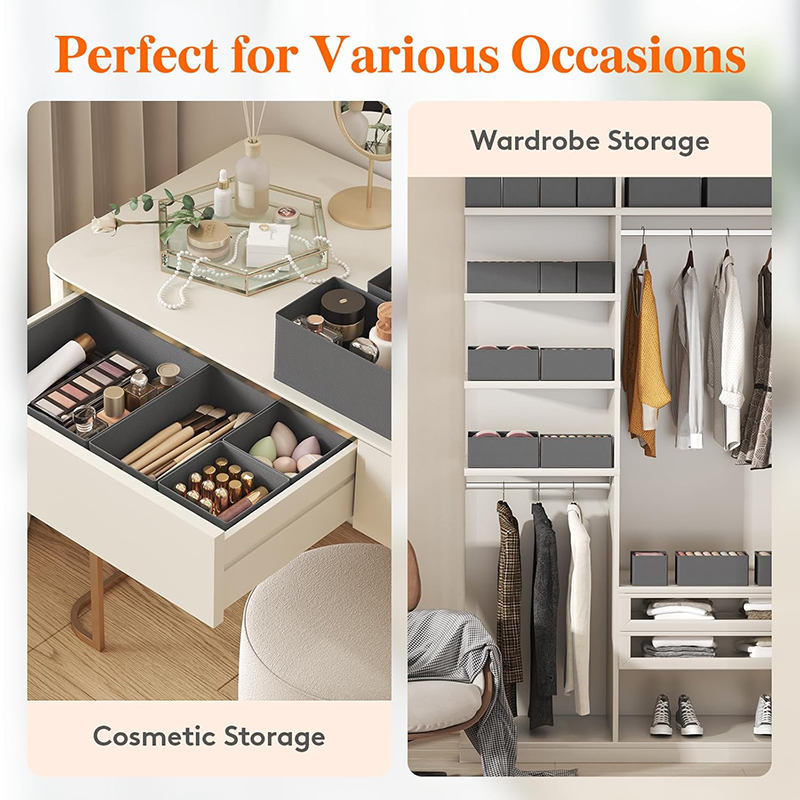 Drawer Organizer Non-woven Fab - Sock Organizer Tray reseña y precio