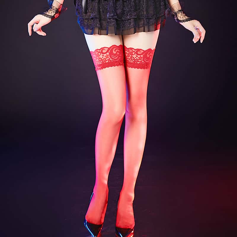 Thigh High Stripe Lace Stockin - Thigh High Sock Stay Up reseña y precio
