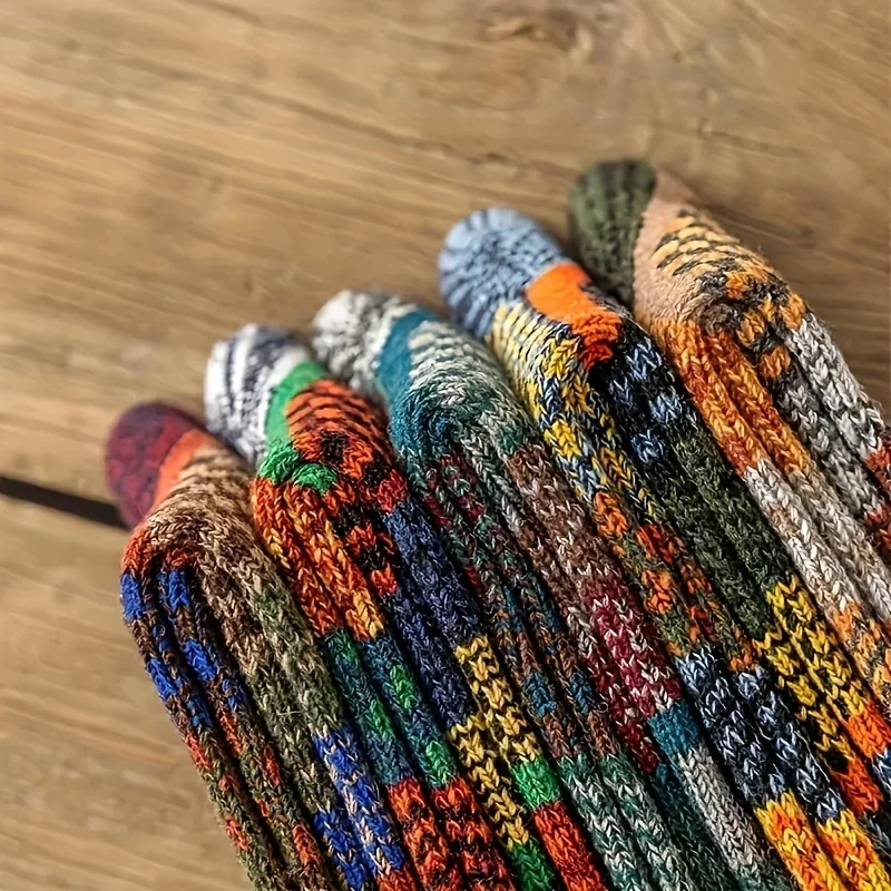 5 pairs of retro ethnic style  - Thermal Sock Winter reseña y precio