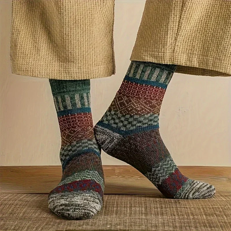 5 pairs of retro ethnic style  - Thermal Sock Winter reseña y precio