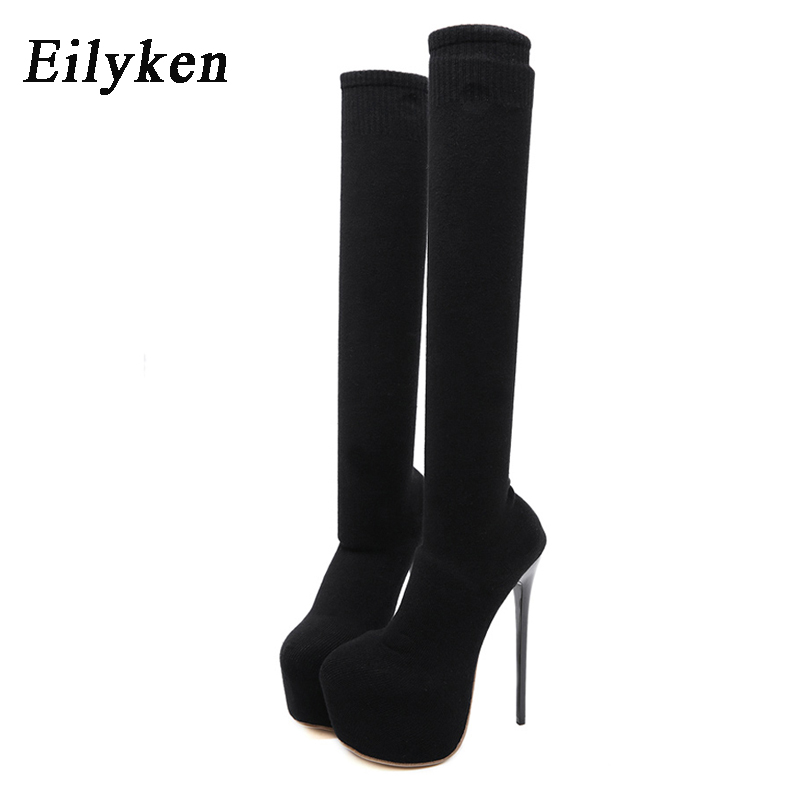 Eilyken 17CM Platform Heels Wo - Knee High Sock Women reseña y precio