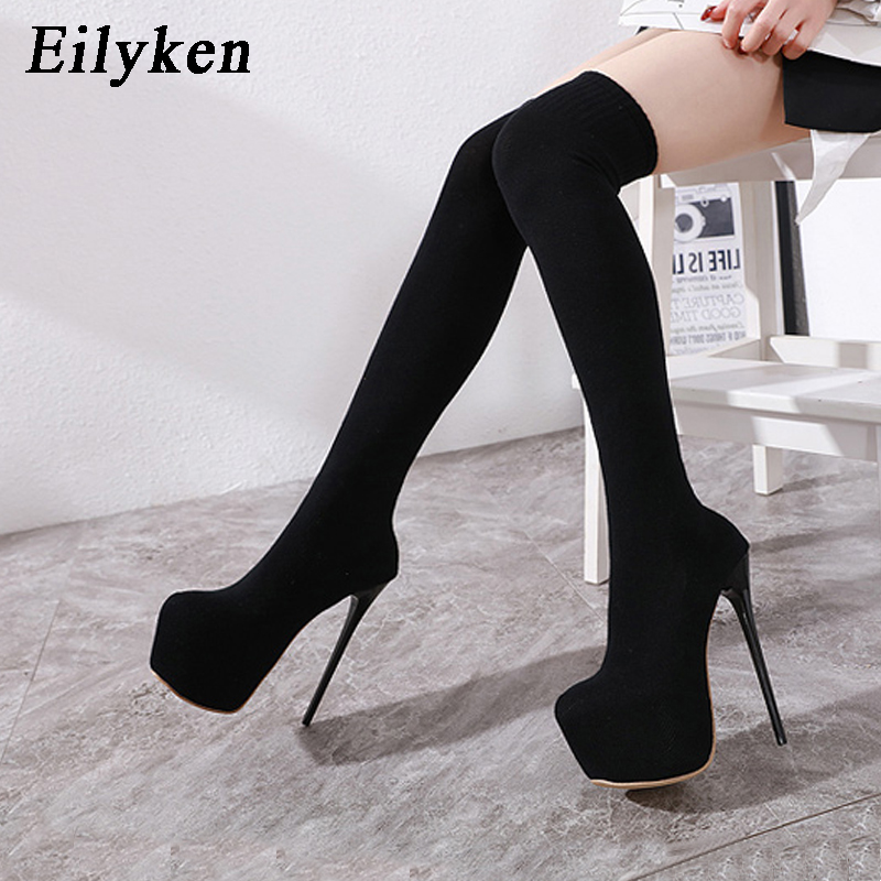 Eilyken 17CM Platform Heels Wo - Knee High Sock Women reseña y precio