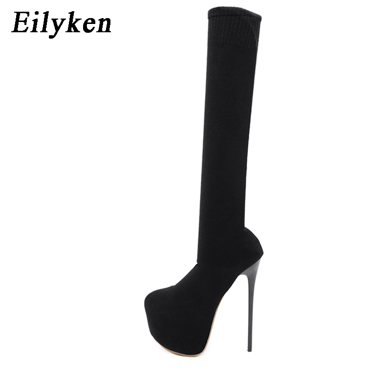 Eilyken 17CM Platform Heels Wo - Knee High Sock Women reseña y precio