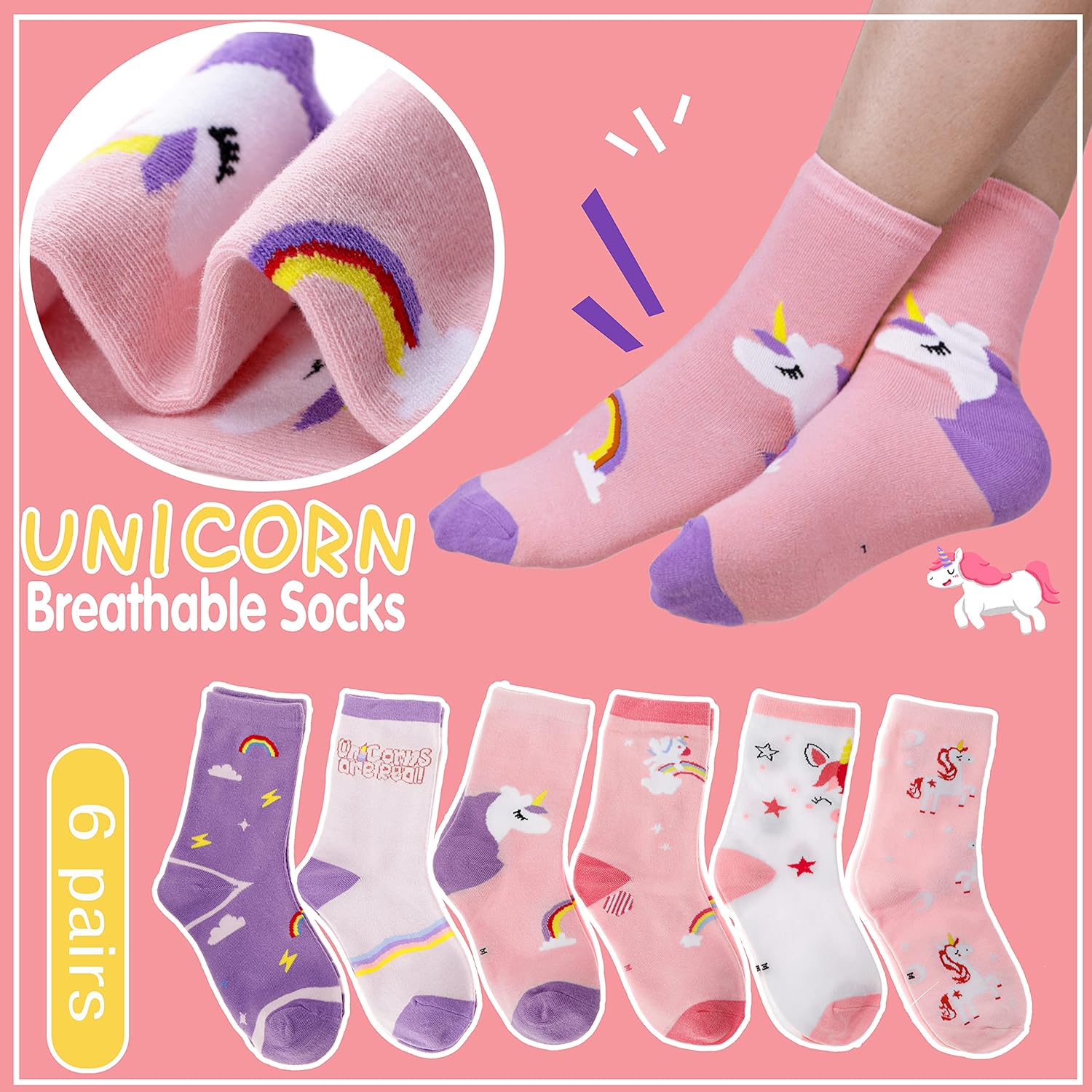 Unicorn Socks Gifts for Girls  - Silk Sock Bamboo reseña y precio