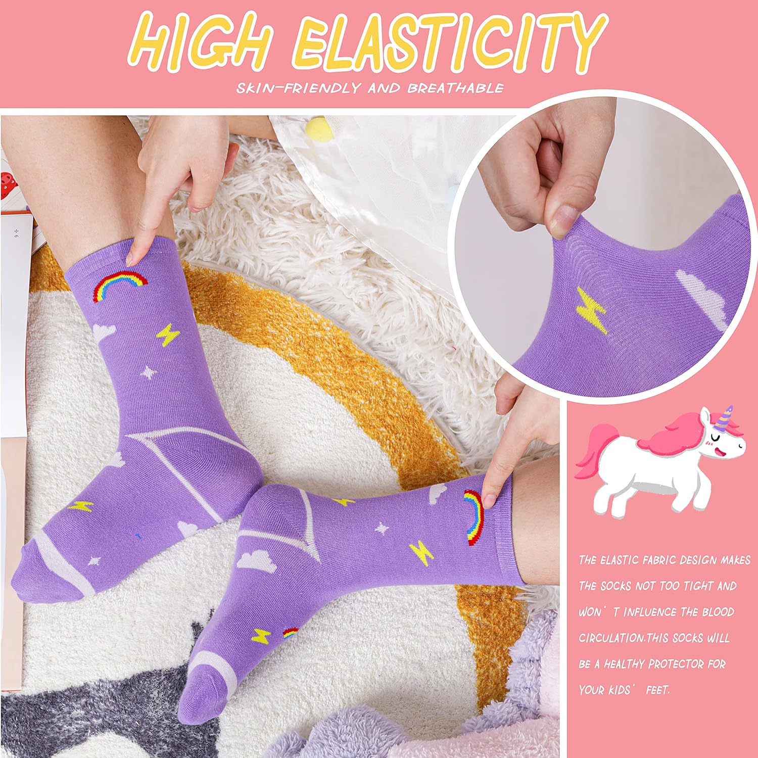 Unicorn Socks Gifts for Girls  - Silk Sock Bamboo reseña y precio