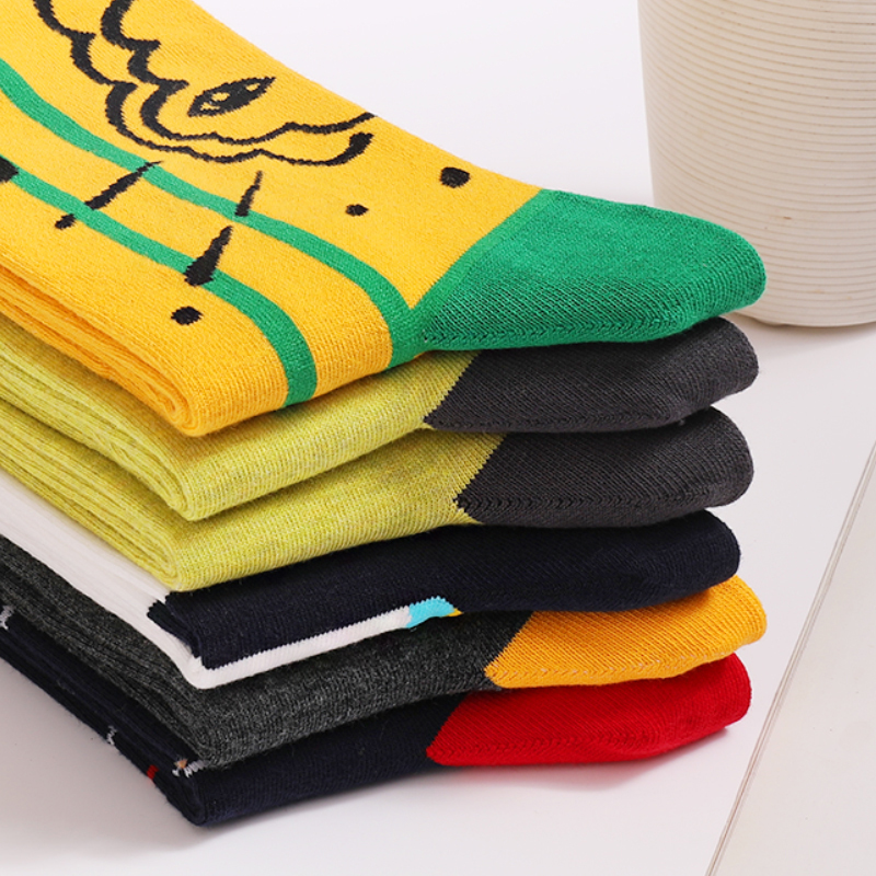 5Pairs Mens Fun Dress Socks, P - Cotton Crew Sock Pack reseña y precio