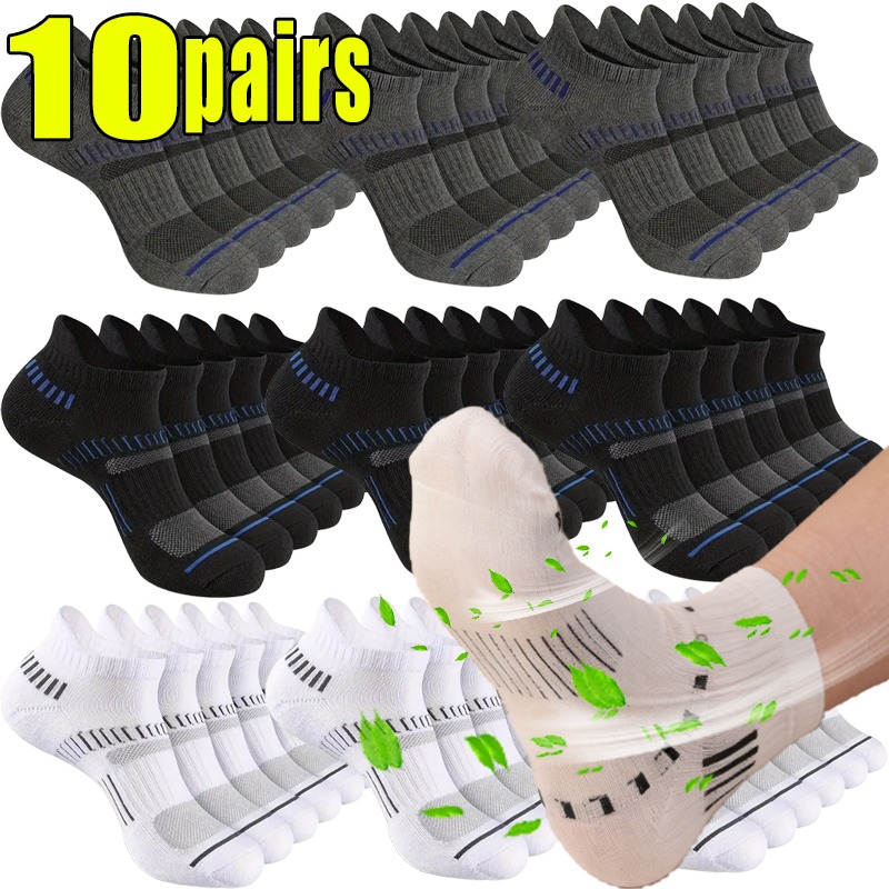 1-10pairs Breathable Mesh Men  - Ankle Sock Low Cut reseña y precio