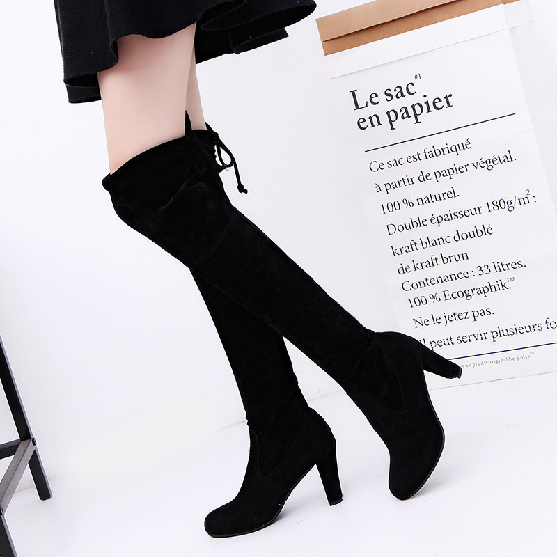 Women's Boots Stretch Fabric O - Knee High Sock Women reseña y precio