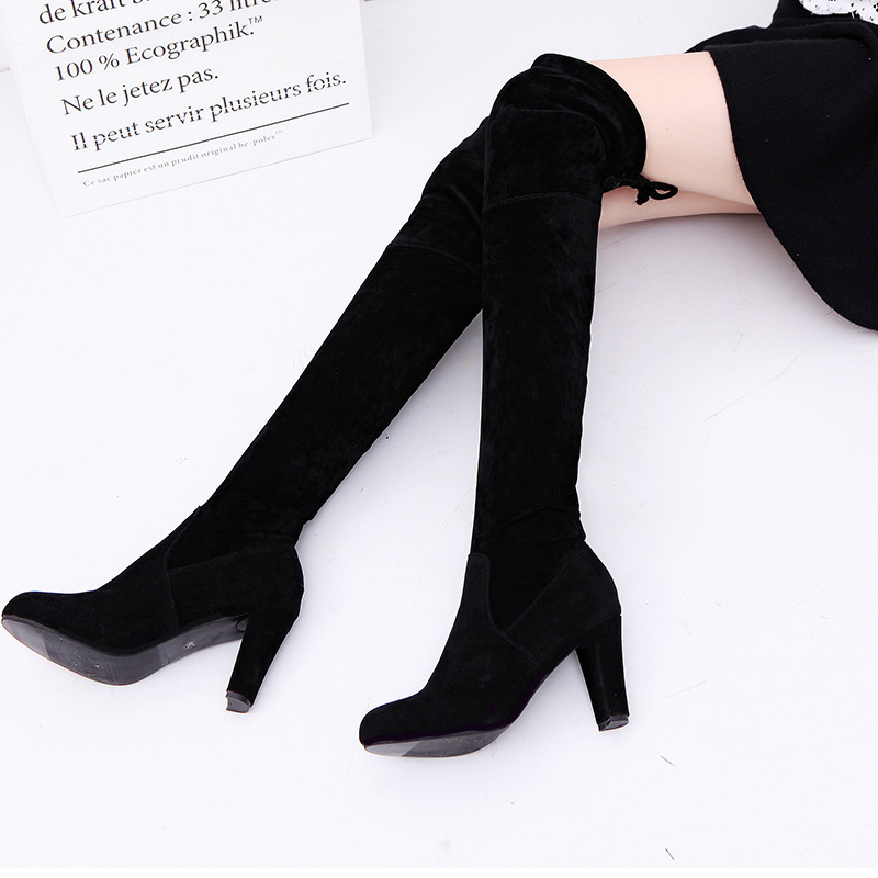 Women's Boots Stretch Fabric O - Knee High Sock Women reseña y precio