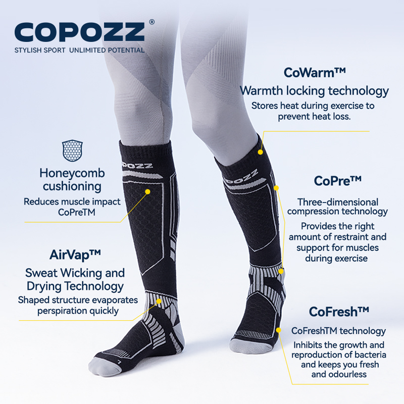 COPOZZ Merino Wool Winter Ski  - Thermal Sock Winter reseña y precio