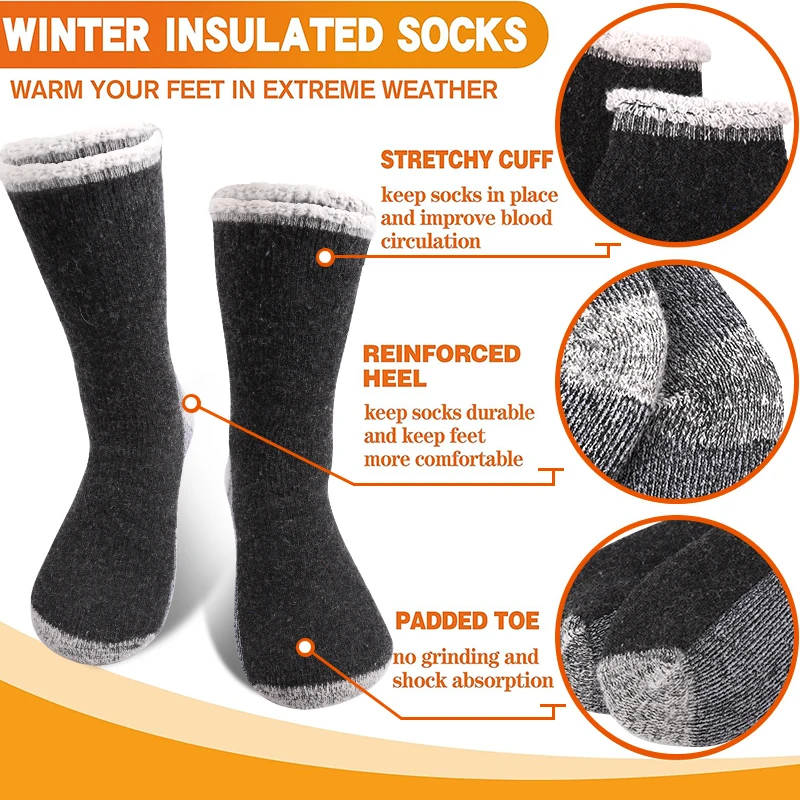 3Pairs High-Quality Thicken Wi - Thermal Sock Winter reseña y precio