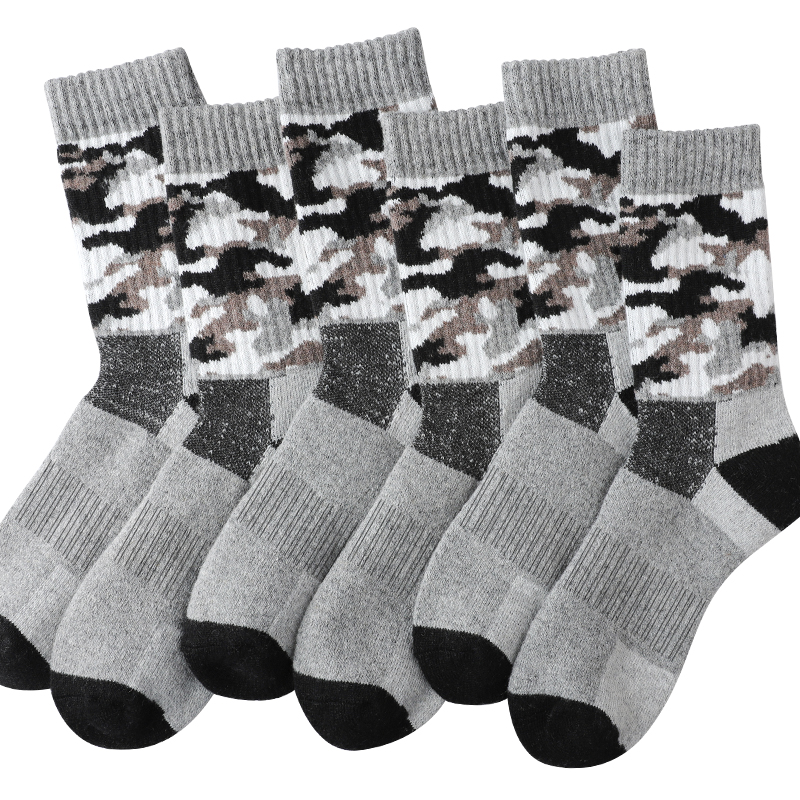 4Pairs Thick Gray Camouflage S - Wool Hiking Sock reseña y precio