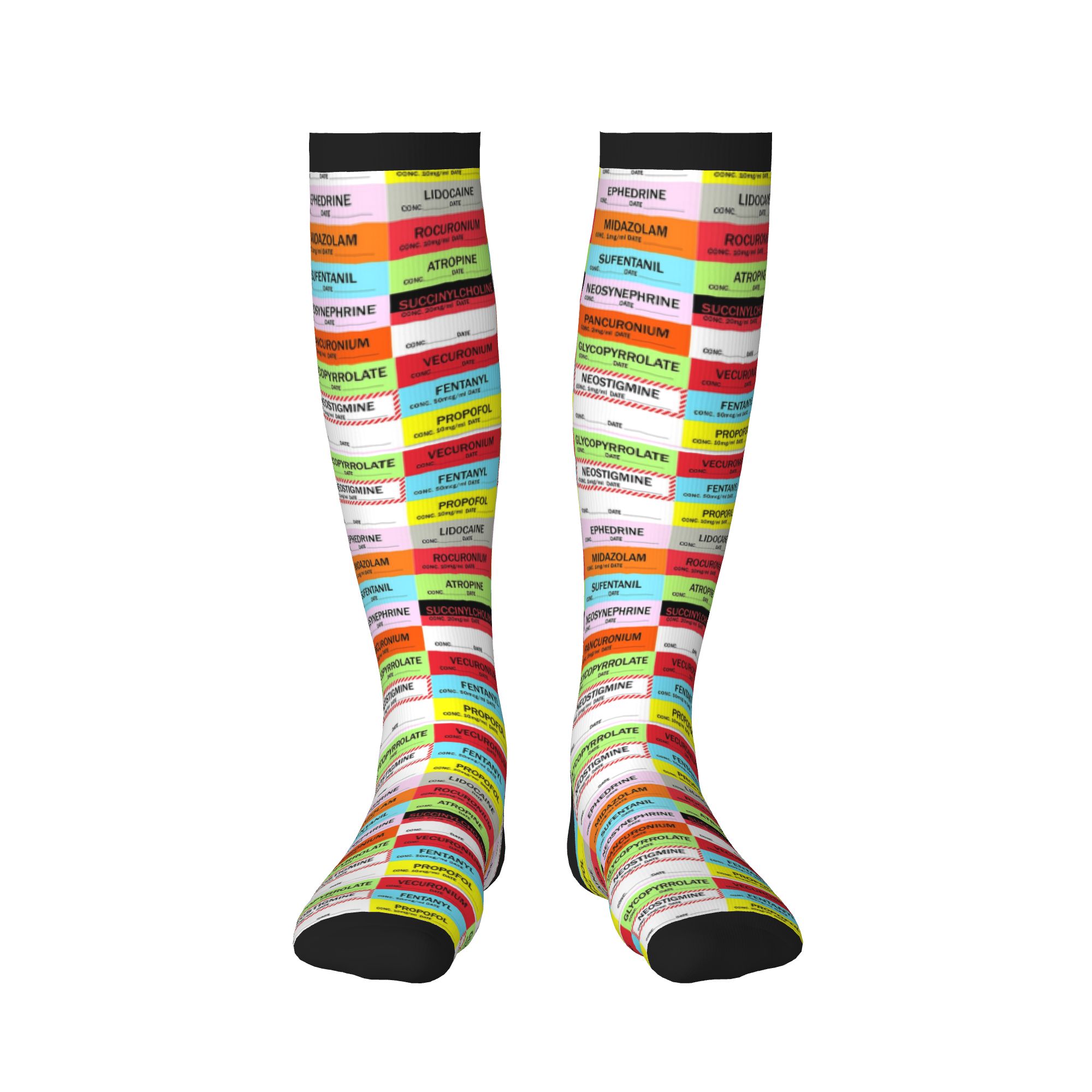 Novelty Printed Anesthesia Med - Compression Sock Medical reseña y precio