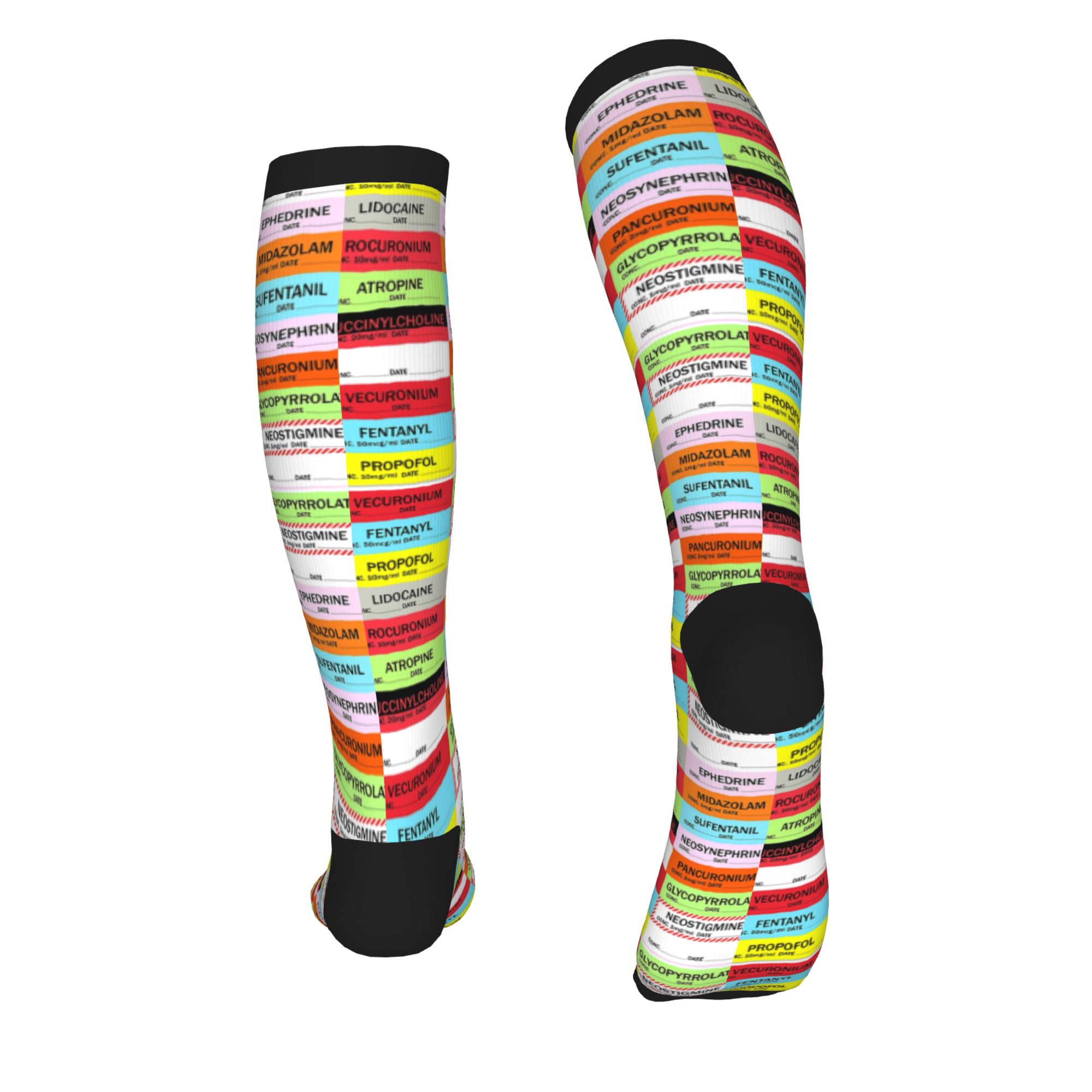 Novelty Printed Anesthesia Med - Compression Sock Medical reseña y precio
