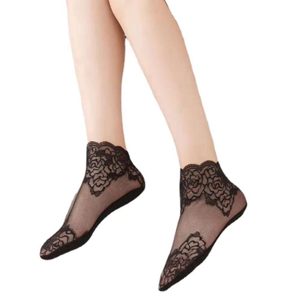 woman Lace rose thin socks Loa - Invisibility Sock Loafer reseña y precio