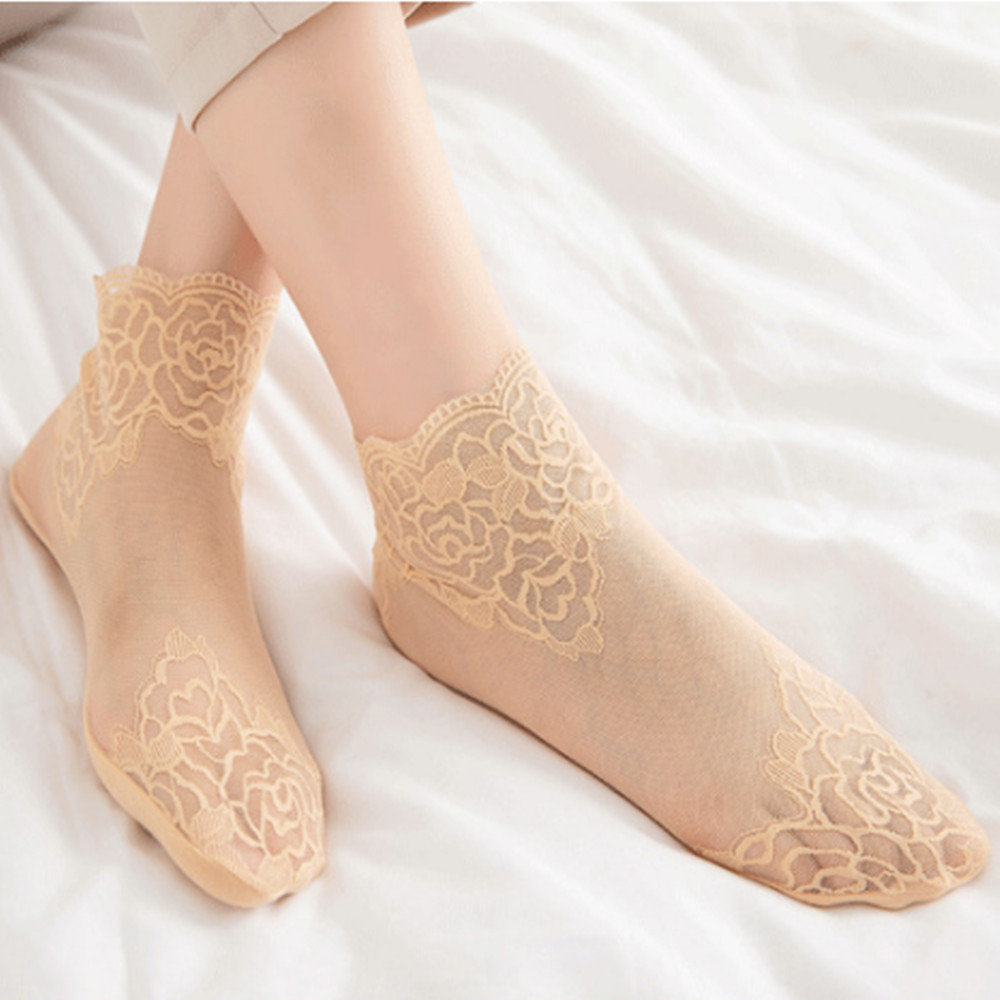 woman Lace rose thin socks Loa - Invisibility Sock Loafer reseña y precio