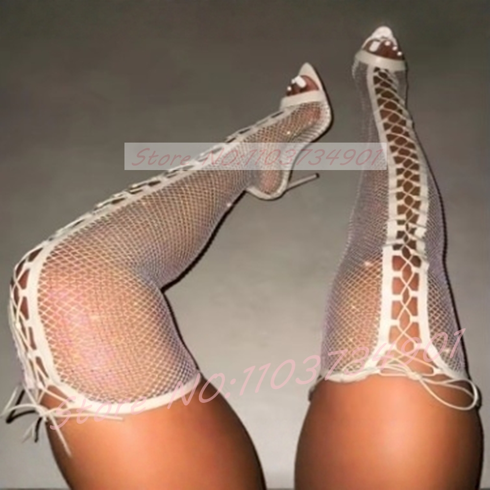 Fishnet Stocking Thigh-High Bo - Fishnet Stocking Women reseña y precio