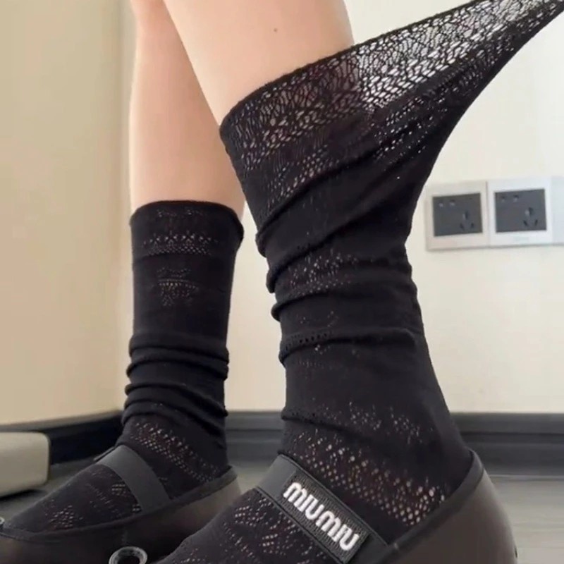 1/4 Pairs Women Lace Trimmed K - Knee High Sock Women reseña y precio