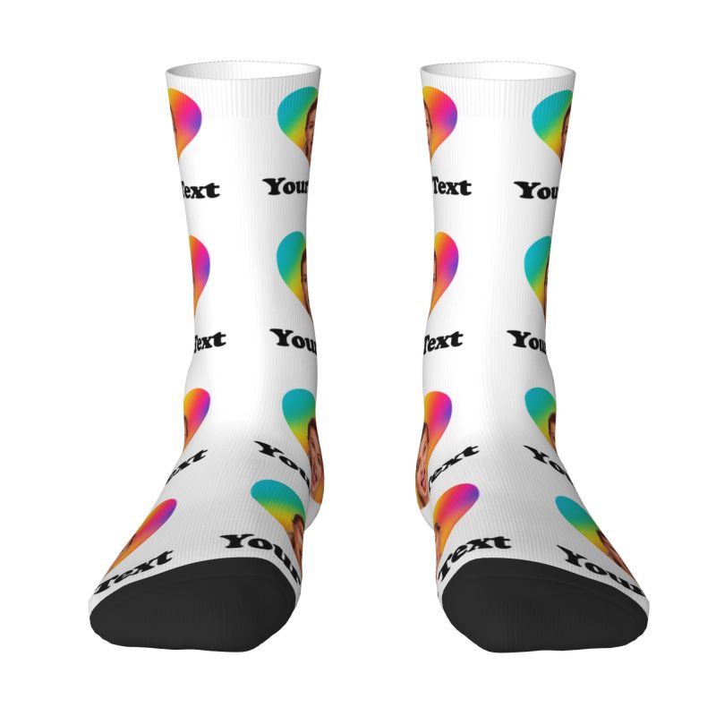 Personalized Photo Text Custom - Dress Sock Men reseña y precio