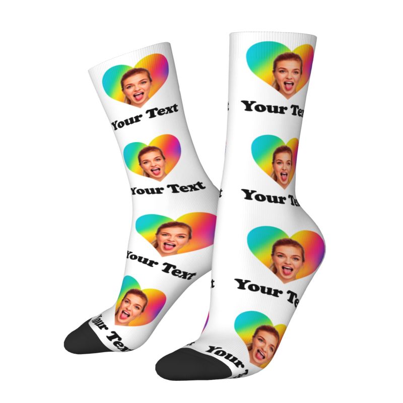 Personalized Photo Text Custom - Dress Sock Men reseña y precio