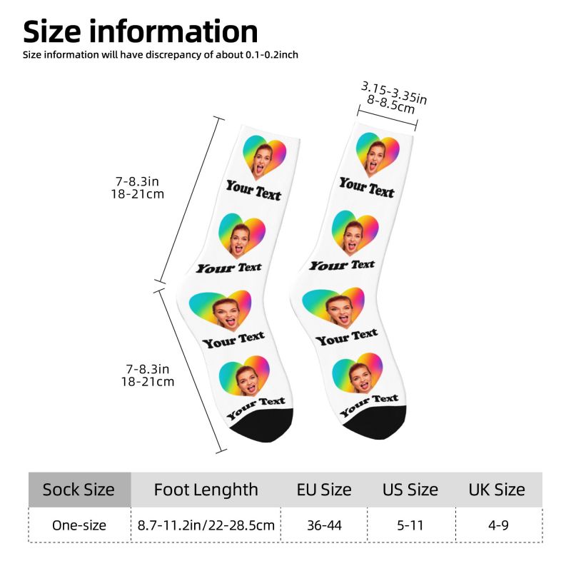 Personalized Photo Text Custom - Dress Sock Men reseña y precio