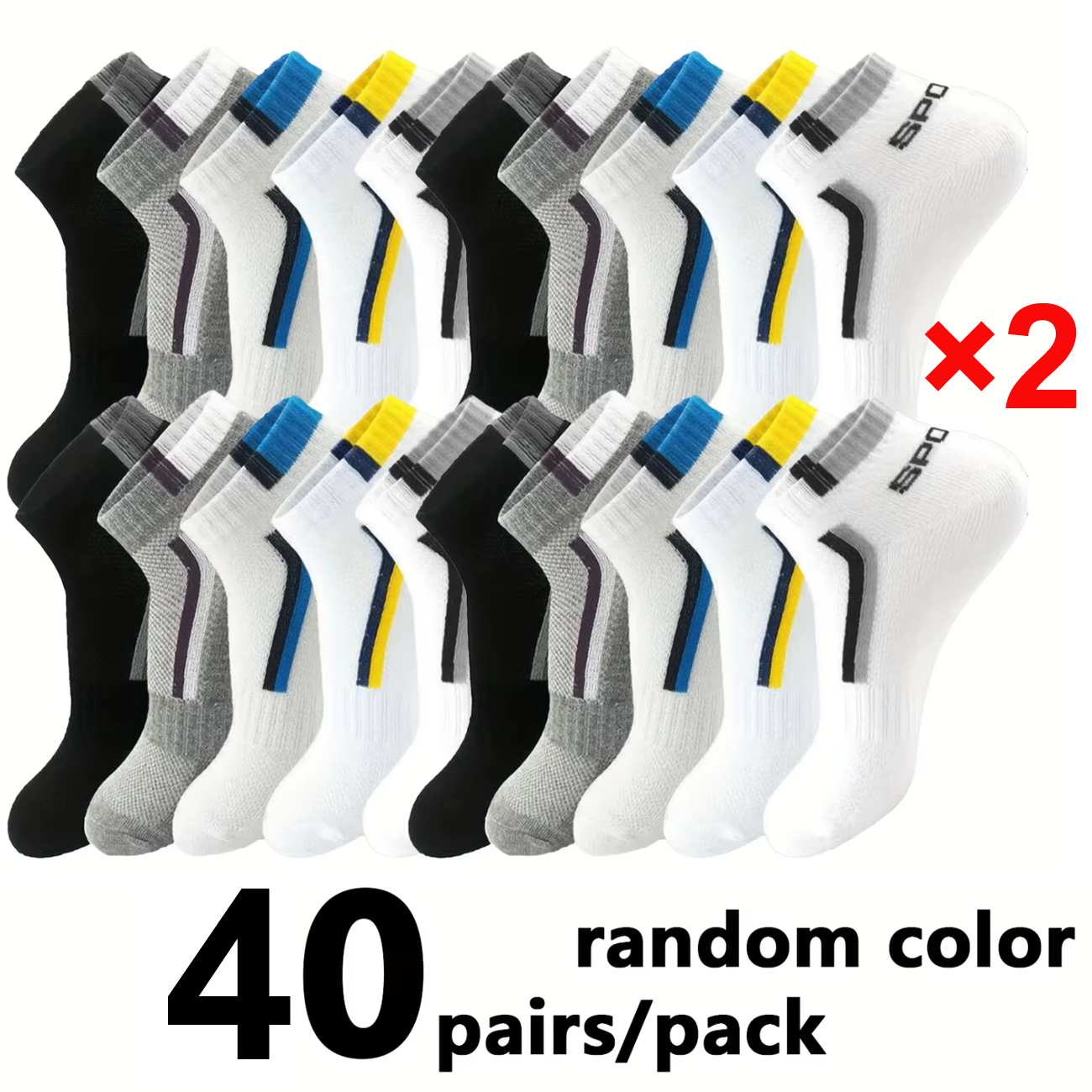 5/40 Pairs Mens Ankle Boat Soc - Ankle Sock Low Cut reseña y precio