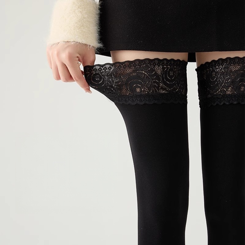 100D Sexy Stockings Retro Lace - Thigh High Sock Stay Up reseña y precio