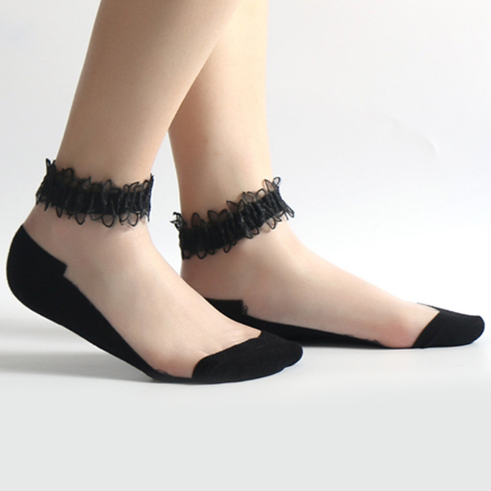 Woman Lace short sock thin soc - Invisibility Sock Loafer reseña y precio