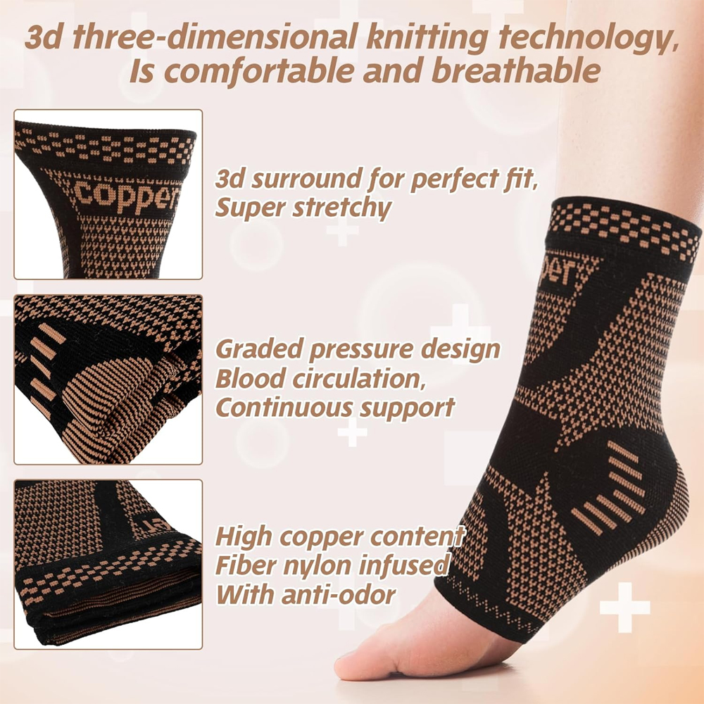 2PCS Copper Ankle Brace Suppor - Ankle Brace Sock reseña y precio