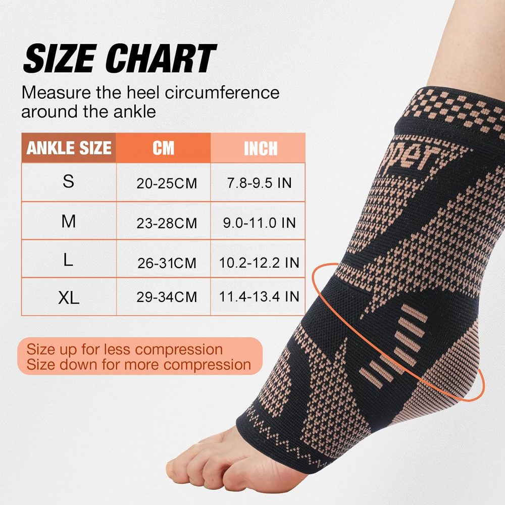 2PCS Copper Ankle Brace Suppor - Ankle Brace Sock reseña y precio