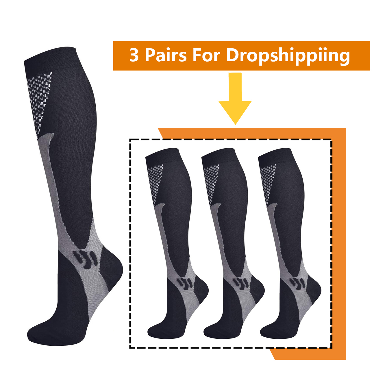 Brothock 3 Pairs For Dropshipp - Compression Sock Medical reseña y precio