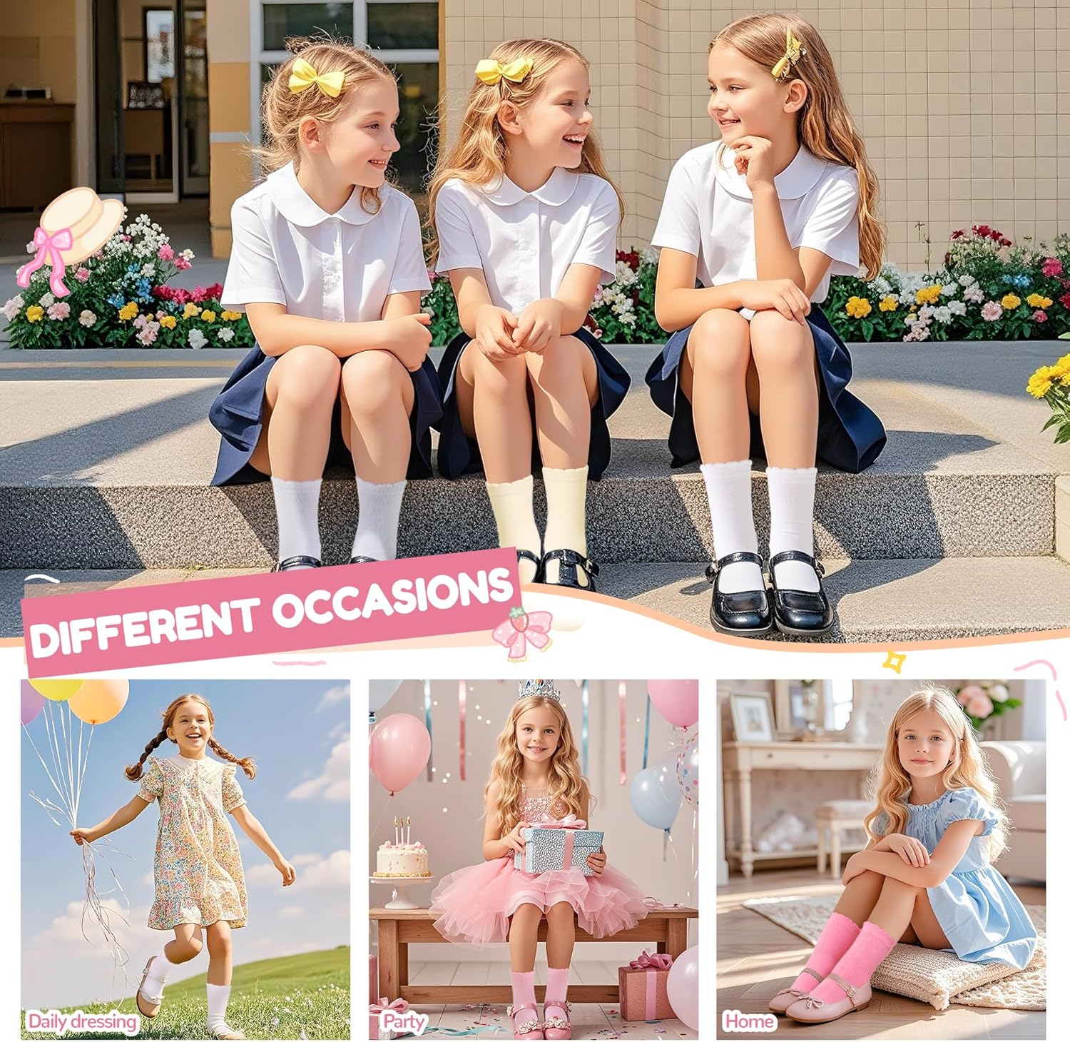 Girls Ruffle Crew Socks Little - Silk Sock Bamboo reseña y precio