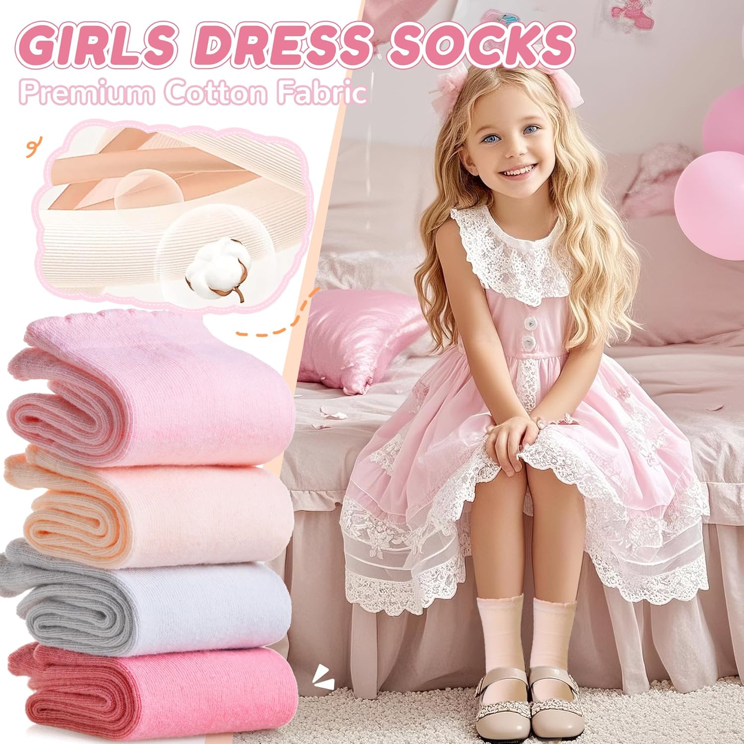 Girls Ruffle Crew Socks Little - Silk Sock Bamboo reseña y precio