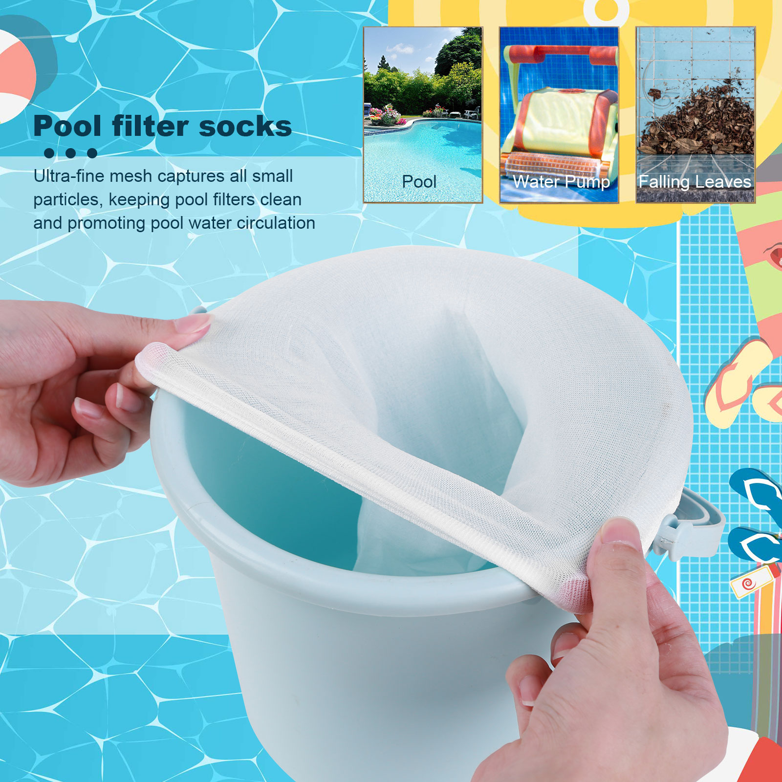 100-5PCS Pool Skimmer Socks El - Sock Organizer Tray reseña y precio