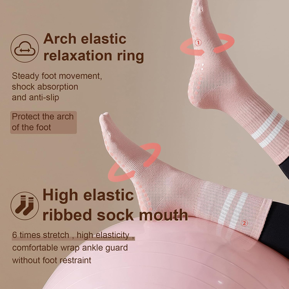 Yoga Pilates Socks with Grips  - No Show Sock Women reseña y precio