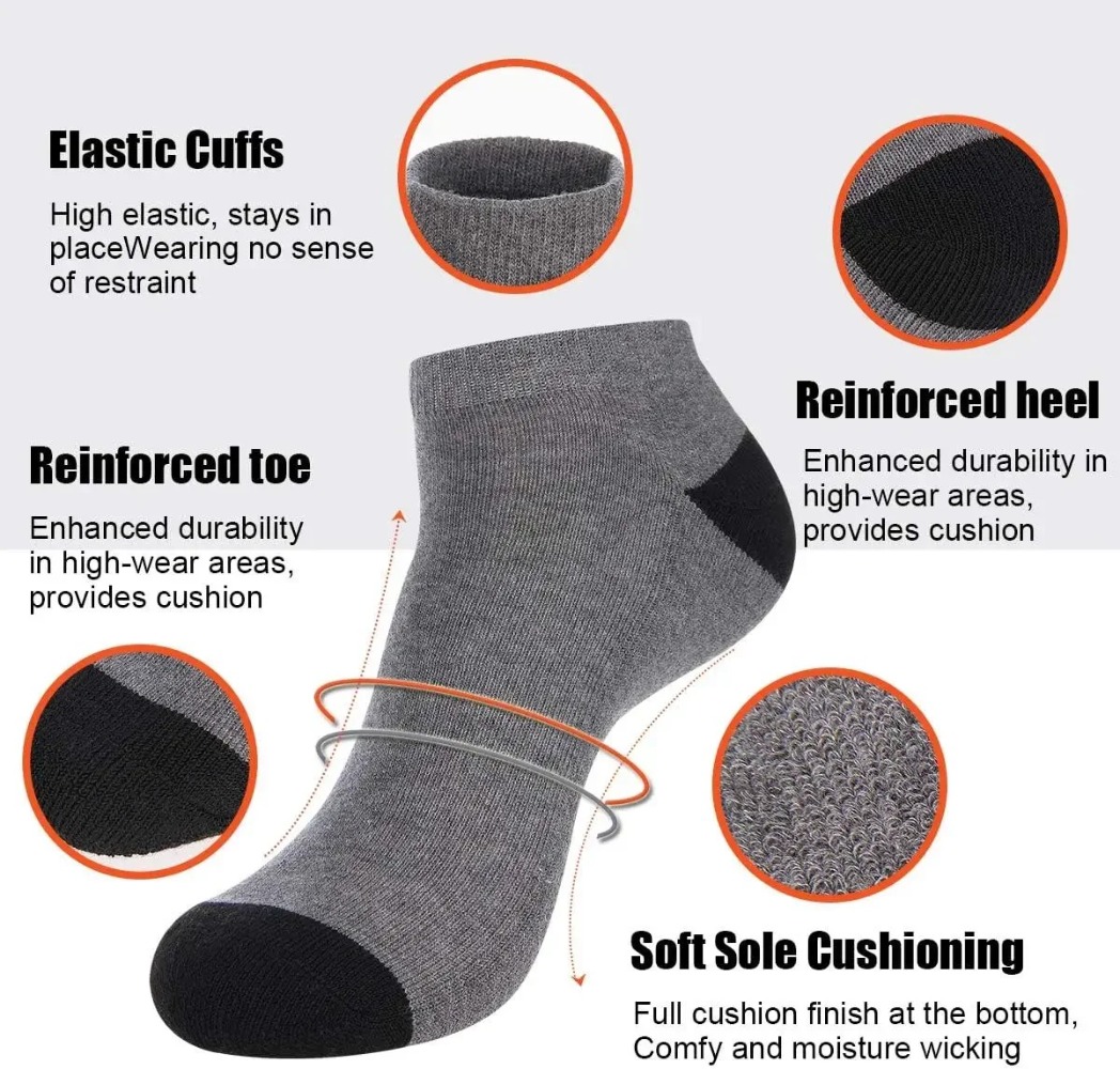 1-10Pairs Breathable Mens Summ - Ankle Sock Low Cut reseña y precio