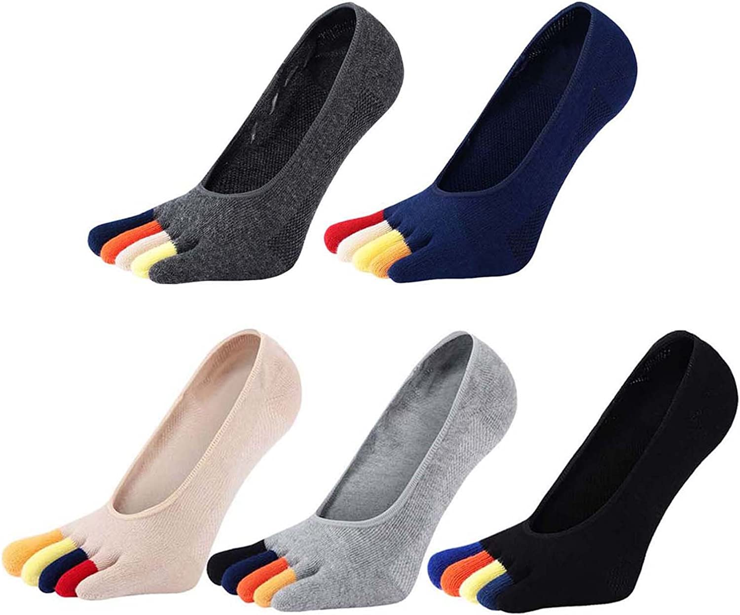 5 Pairs Colorful Loafer Socks  - Invisibility Sock Loafer reseña y precio
